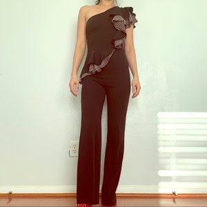 Black Jumpsuit/Romper , ruffles